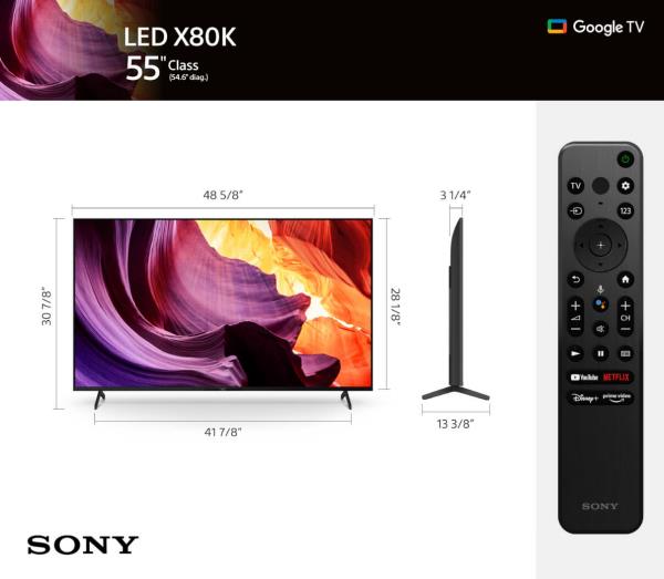 SONY 55 Inch Class X80K.,...